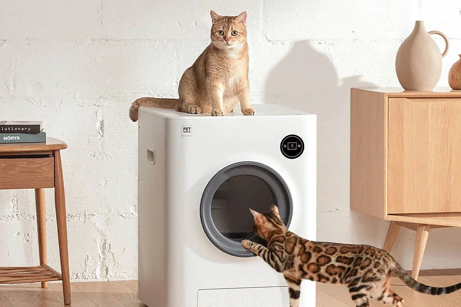 rotating cat litter box